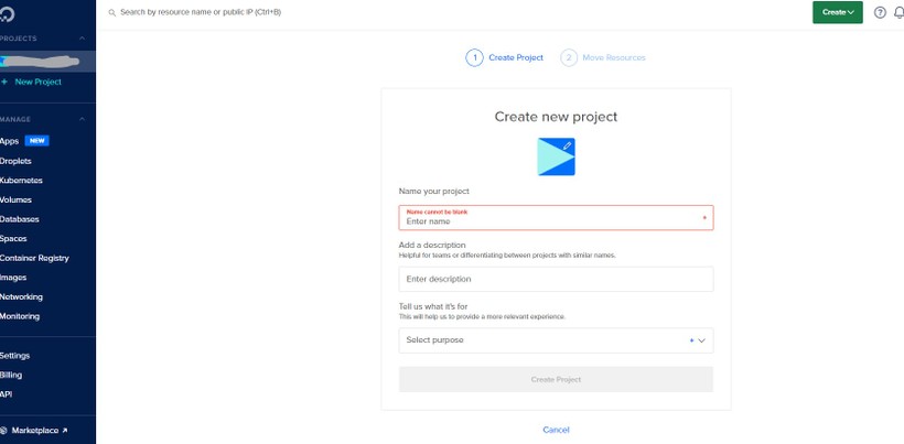create a new project