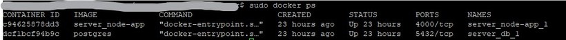 containers running